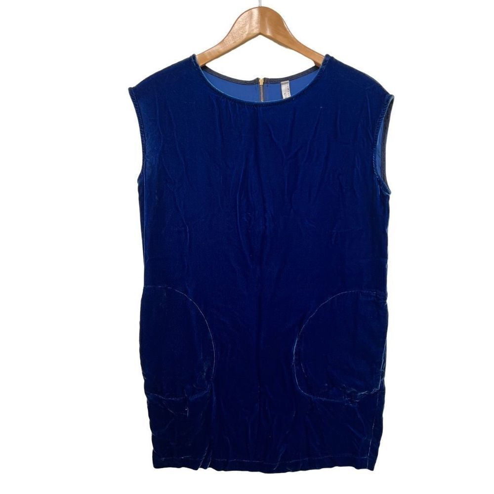 NWT Nuthatch Anthro Velvet Dress Short Sleeve Mini Made in Maine Lagenlook sz S
